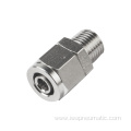 Stainless steel straight compression fitting
